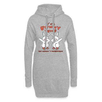 Lapin Drôle Dire Dabbing Lapin Lapin Cadeau - Sweat-shirt à capuche long Femme - gris chiné - Devant
