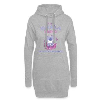 Koala Disant Australie Marsupial Koalas Cadeau - Sweat-shirt à capuche long Femme - gris chiné - Devant