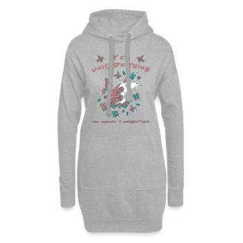 Einhörner Spruch Schmetterling Einhorn Geschenk - Hoodie-Kleid - Grau meliert - Vorne