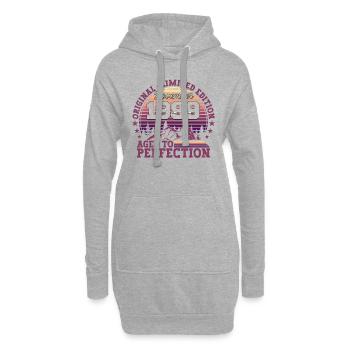 Jahrgang 1999 Geburtstag Geschenk November - Hoodie-Kleid - Grau meliert - Vorne