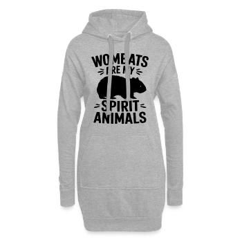 Wombat Spruch Australien Lustiges Wombats Geschenk - Hoodie-Kleid - Grau meliert - Vorne