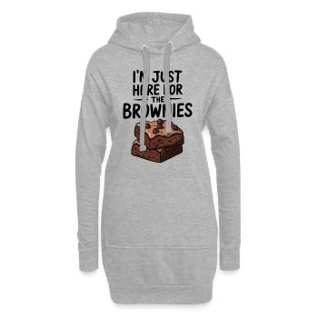 Brownies Spruch Gebäck Lustiges Brownie Geschenk - Hoodie-Kleid - Grau meliert - Vorne