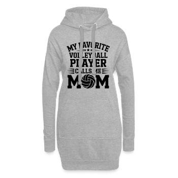 Volleyball Spruch Lustiges Volleyball Geschenk - Hoodie-Kleid - Grau meliert - Vorne