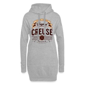 Vintage Creuse Département France - Sweat-shirt à capuche long Femme - gris chiné - Devant