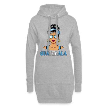 Drapeau Guatemala Femme Guatémaltèque - Sweat-shirt à capuche long Femme - gris chiné - Devant
