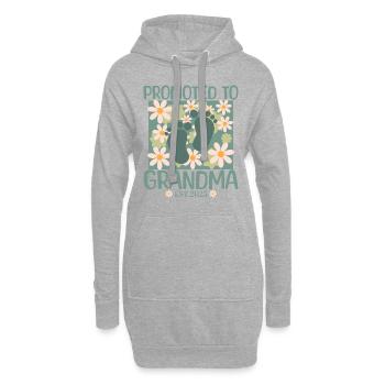 Promue Grand-mère 2025 Bientôt Mamie - Sweat-shirt à capuche long Femme - gris chiné - Devant