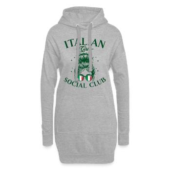 Mädchen Social Club Italienische Frau - Hoodie-Kleid - Grau meliert - Vorne