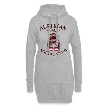 Fille Social Club Femme Autrichienne - Sweat-shirt à capuche long Femme - gris chiné - Devant