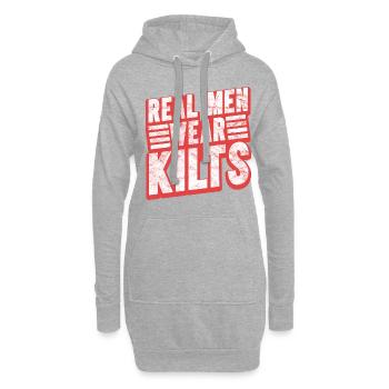 Real Men Wear Kilts- Schottenroch Herrenrock - Hoodie-Kleid - Grau meliert - Vorne