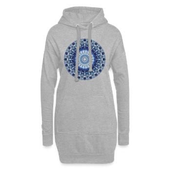 MANDALA. YOGA MEDITATION BUDDHA GESCHENK OM - Hoodie-Kleid - Grau meliert - Vorne