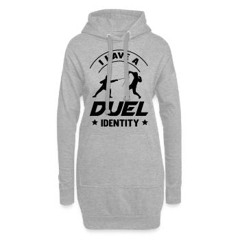 Fechter Fechten Duell - Hoodie-Kleid - Grau meliert - Vorne