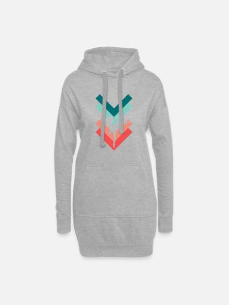 Ballett Tänzerin - Hoodie-Kleid - Grau meliert
