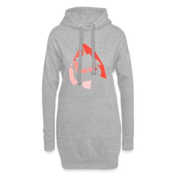 Drachenboot - Hoodie-Kleid - Grau meliert - Vorne