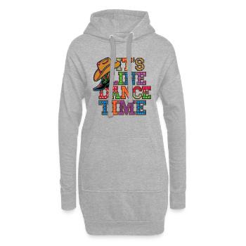 Danse en ligne Time Danse en ligne Il est temps de danser - Sweat-shirt à capuche long Femme - gris chiné - Devant