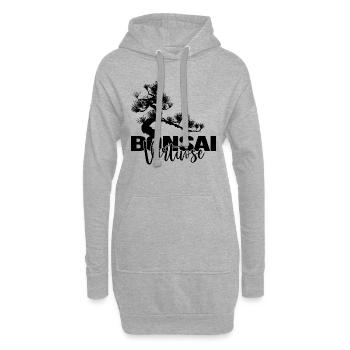 BONSAI-Baum Yamadori Nebari Bonsai-VIRTUOSE - Hoodie-Kleid - Grau meliert - Vorne
