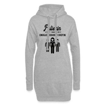 Polierin Chefin werden Selbstständig machen Firma - Hoodie-Kleid - Grau meliert - Vorne