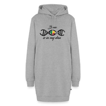 love my dns dna land country Benin - Hoodie-Kleid - Grau meliert - Vorne