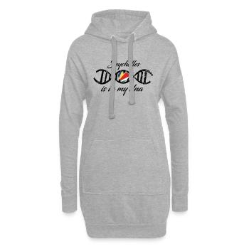 love my dns dna land country Seychelles - Hoodie-Kleid - Grau meliert - Vorne