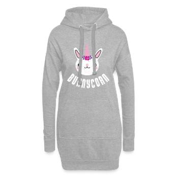 Ostern - Hoodie-Kleid - Grau meliert - Vorne