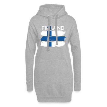 Finnland Finnische Flagge Nation Heimat Land - Hoodie-Kleid - Grau meliert - Vorne