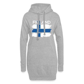 Finlande - Sweat-shirt à capuche long Femme - gris chiné - Devant