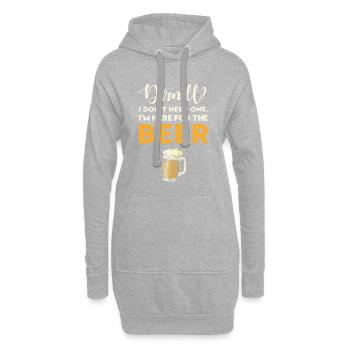 - verschüttete Bier auf meinem Dirndl - Hoodie-Kleid - Grau meliert - Vorne