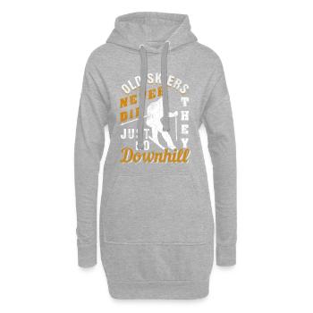 Ski drôle - Sweat-shirt à capuche long Femme - gris chiné - Devant