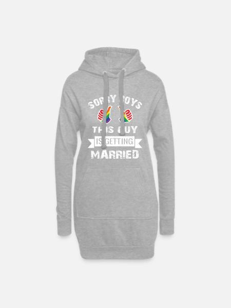 LGBT bachelor party goodbye - Hoodie Dress - heather grey