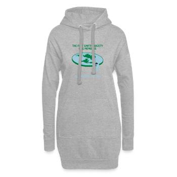 PLAT DE TERRE ! DRÔLE DE CADEAU - Sweat-shirt à capuche long Femme - gris chiné - Devant