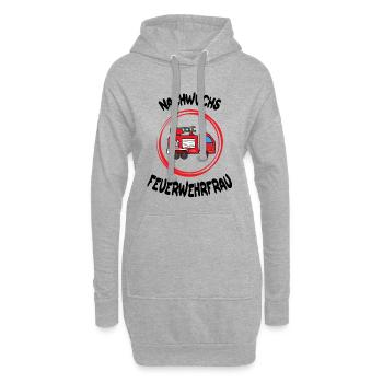 nachwuchs feuerwehrfrau Geschenk feuerwehr - Hoodie-Kleid - Grau meliert - Vorne