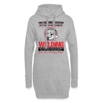 Je vais casser le soudage Drôle de soudure G - Sweat-shirt à capuche long Femme - gris chiné - Devant