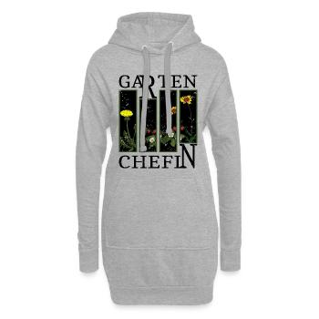 Garten Chefin - Hoodie-Kleid - Grau meliert - Vorne