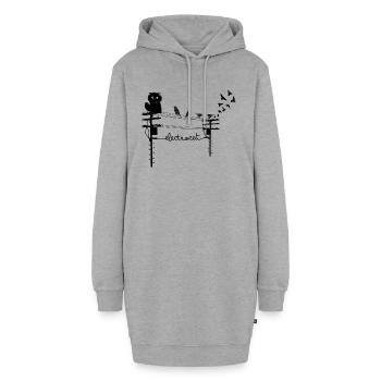 Electrocat - Sweat-shirt à capuche long Femme - gris chiné - Devant