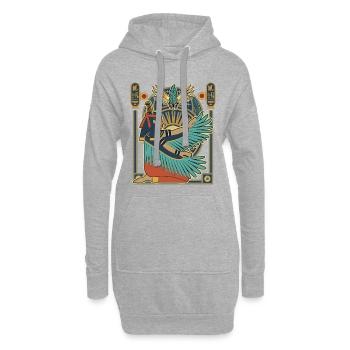 MAAT Göttin der Gerechtigkeit - Hoodie-Kleid - Grau meliert - Vorne
