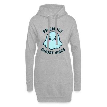 Fantôme respectueux de l’ambiance - Sweat-shirt à capuche long Femme - gris chiné - Devant