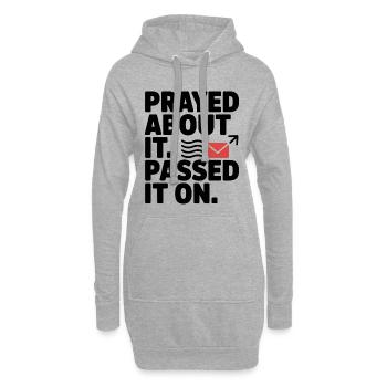 Prayed About It Passed It On Gebet - Hoodie-Kleid - Grau meliert - Vorne
