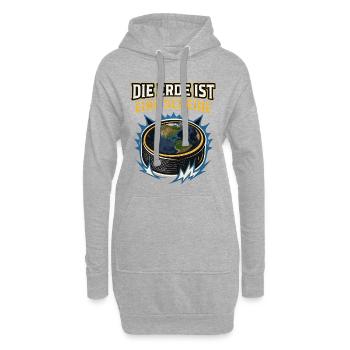 Eishockey Spruch lustig Scheibe Puck - Hoodie-Kleid - Grau meliert - Vorne