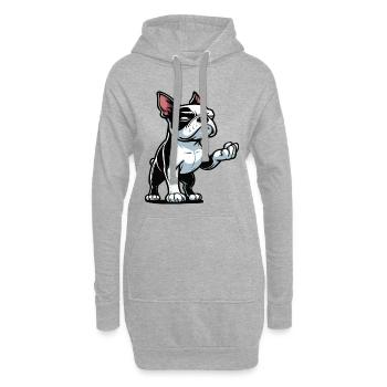 Boston Terrier Boston terrier besitzer Bosti - Hoodie-Kleid - Grau meliert - Vorne