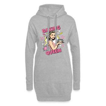 Cuisson Gâteau Cuisson Reine Cuisson Fée Boulanger Pop Art - Sweat-shirt à capuche long Femme - gris chiné - Devant