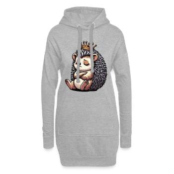 Igel Igelliebhaber Igelbesitzer Igelhalter Stachel - Hoodie-Kleid - Grau meliert - Vorne