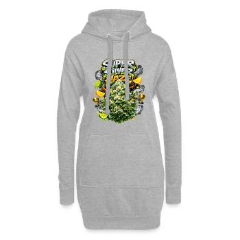 Super Silver Haze Graffiti Print - Sweat-shirt à capuche long Femme - gris chiné - Devant