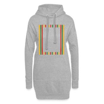 Rahmen Streifen  - Hoodie-Kleid - Grau meliert - Vorne