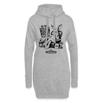 Es ist nicht leicht, immer Recht zu haben - Hoodie-Kleid - Grau meliert - Vorne