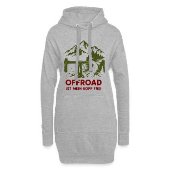 Offroad Freiheit Bergpfad - Hoodie-Kleid - Grau meliert - Vorne