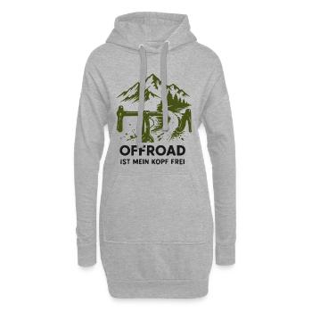 Liberté tout-terrain : montagnes et sentiers - Sweat-shirt à capuche long Femme - gris chiné - Devant