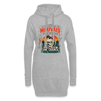 Je ne suis pas un mauvais pêcheur - Humour Pêche - Sweat-shirt à capuche long Femme - gris chiné - Devant