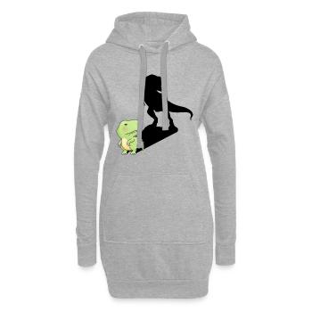Kleine ganz groß! - Träume groß - Hoodie-Kleid - Grau meliert - Vorne