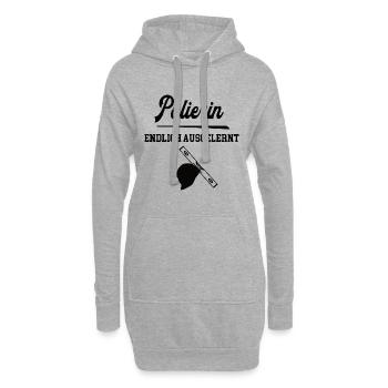 Polierin Ausbildung Polierausbildung Bauleitung - Hoodie-Kleid - Grau meliert - Vorne