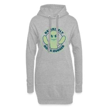 Definitiv kein Umarmer - Hoodie-Kleid - Grau meliert - Vorne