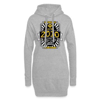 2010 JUNI - Hoodie-Kleid - Grau meliert - Vorne